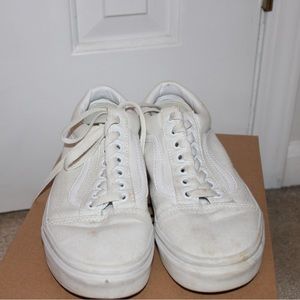 White Low Top Vans